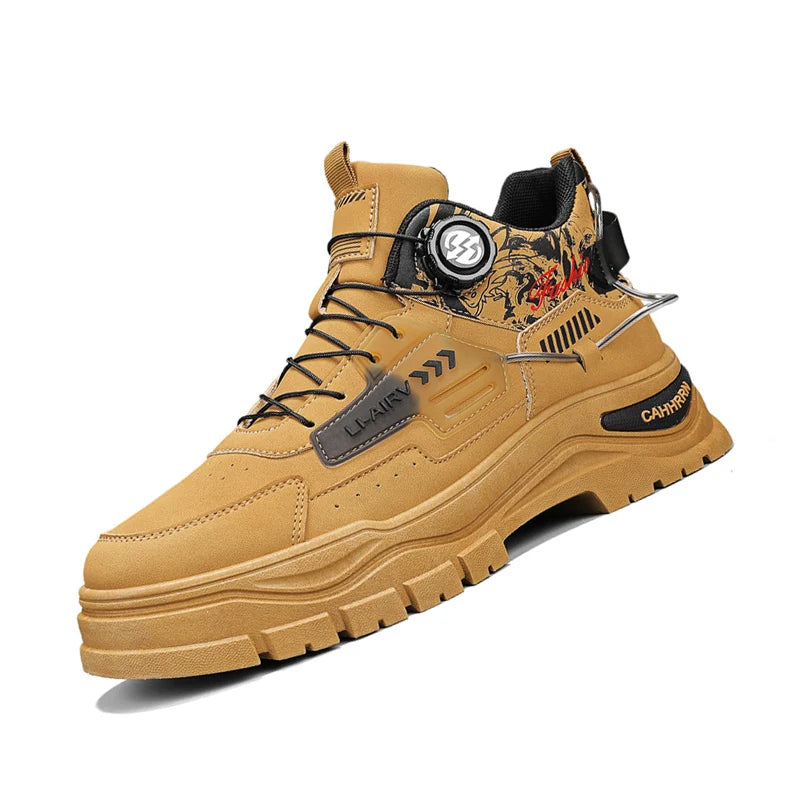 Men's Casual Outdoor Boots Fall Breathable Trendy Versatile Leisure Knob Board Shoes Anti-slip Riding Fashion Sneakers