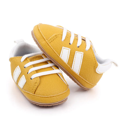 Baby Casual Shoes Non-slip Sole and PU for Toddler Boys and Girls Outdoor Walking Sneakers