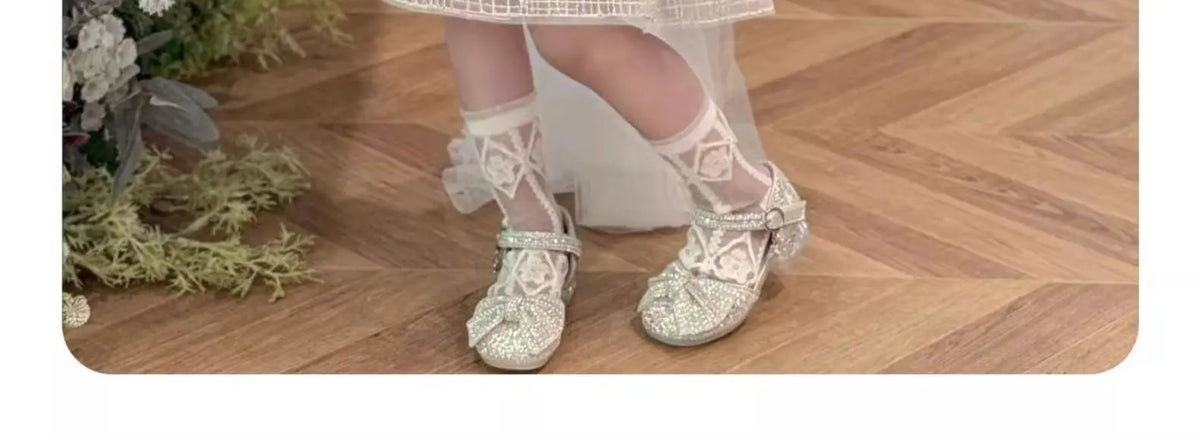 Brand Princess Shoe 2025 Summer New Sandals for Girls Kid Crystal Shoe Women Heels Gift Party Dresses for Girl Women's Sandals