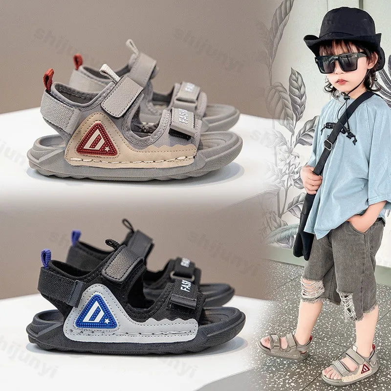 Summer New Fashion Trend Outdoor Beach Soft Sole Breathable Kids' Shoes Comfortable Cool Sneakers (Available)