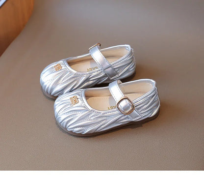 New Style Small Girls' Fashion Versatile Medium and Large Children's Soft Bottom Princess Shoes