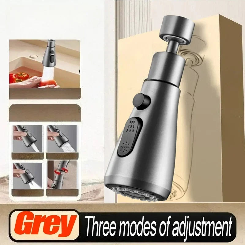 Universal 360° Rotate Kitchen Faucet Extender Aerator Plastic Splash Filter Kitchen Washbasin Faucet Bubbler Nozzle Aerator (Available)