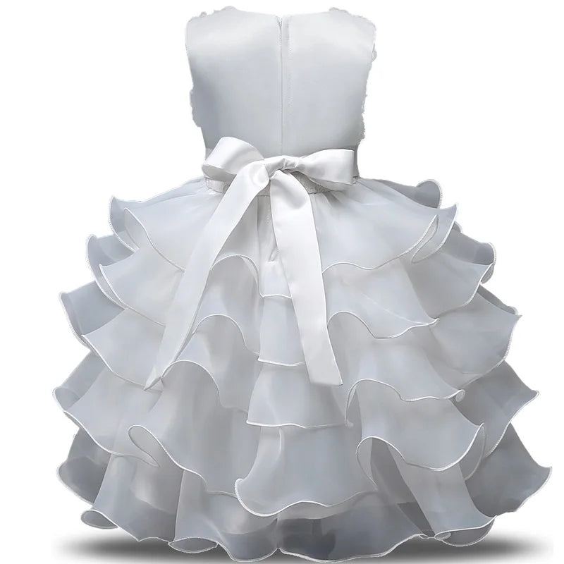 Flower Girl Dress For Wedding Baby Girl 2-8 Years Birthday Outfits Children's Girls First Communion Dresses Girl Kids Party Wear