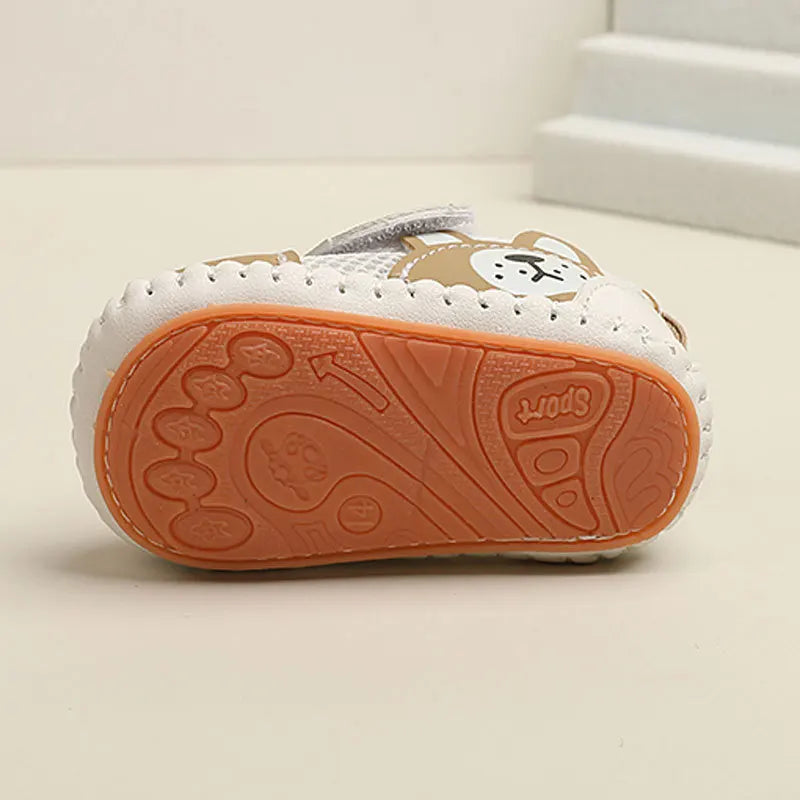 Baby Sneakers Soft Breathable Shoes Spring Summer Infant First Walkers Newborn Outwear Shoes Baby Boy Girl Cute Shoes Khaki, Red