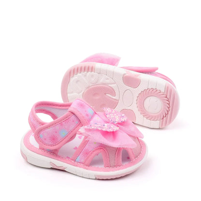Baby Girls Baby Girls First Walking Indoor Outdoor Toddler Shoes With Squeaky Beautiful Design And Soft TPR Sole