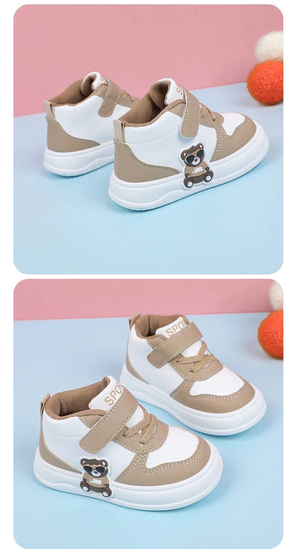 New Baby Girls Sneakers Board Shoes Cartoon Prints Soft Bottom Non-slip Children Casual Walking Shoes Boy Kids Children Shoes