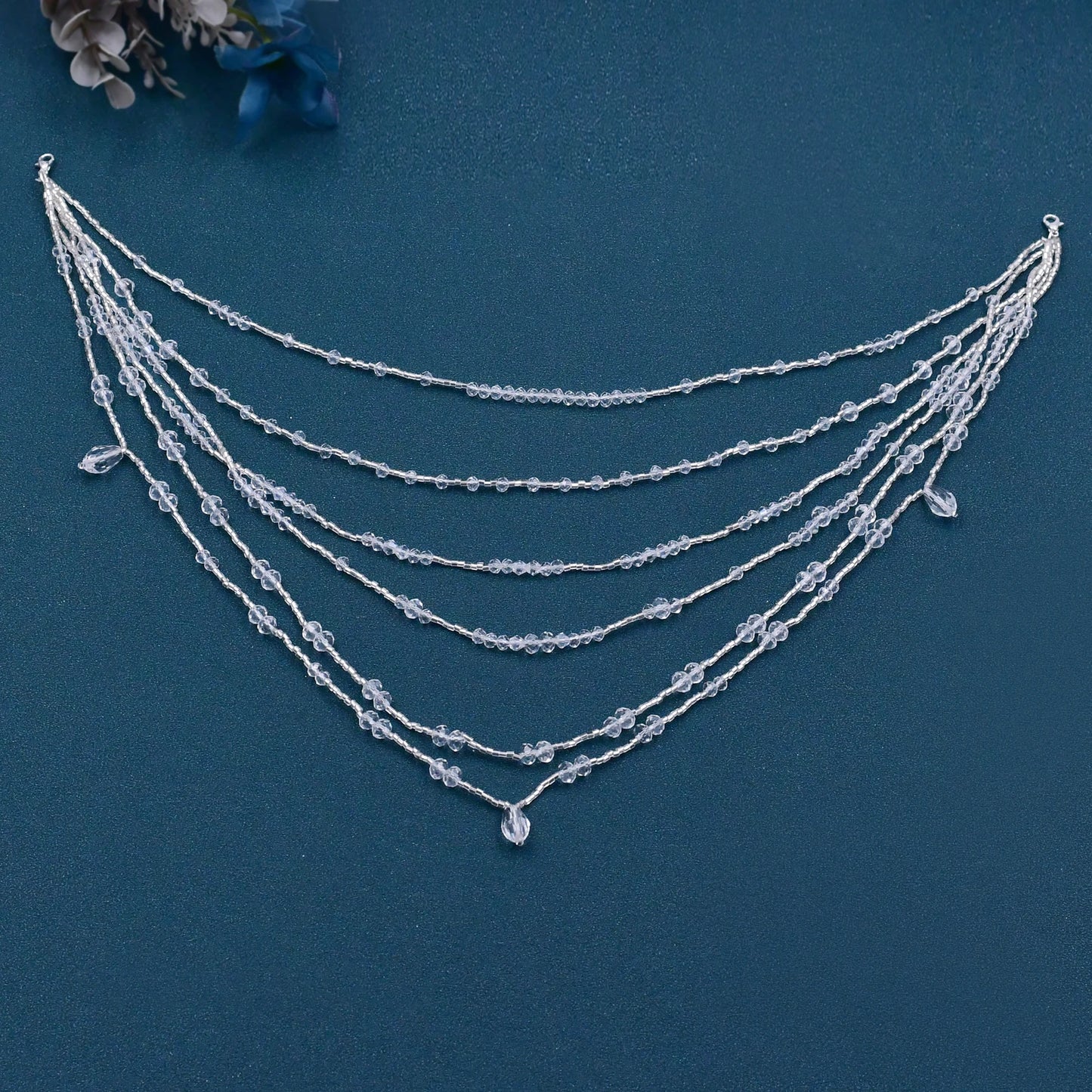 Jewelry Bride Wedding Accessories Crystal Tassel Pendant Necklace Women's Bolero Shawl Dress Shoulder Decoration SG04