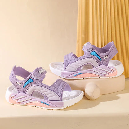 New Children's Shoes Fashionable and Versatile Open toed Beach Shoes Soft soled Comfortable Sports Sandals