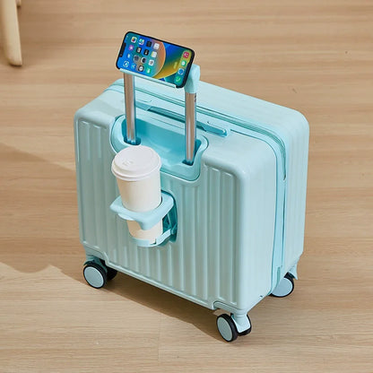18-Inch Luggage 2025 Fashion Small Luggage Lightweight Travel Trolley Case with Combination Lock