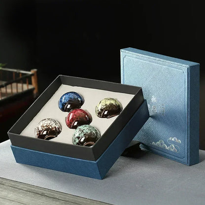 5PCS Ceramic Cups Set Coffee Ceramic Cup Pottery Cups Pottery Tea Cup Drinking Water Teacup With Gift Box Wholesale