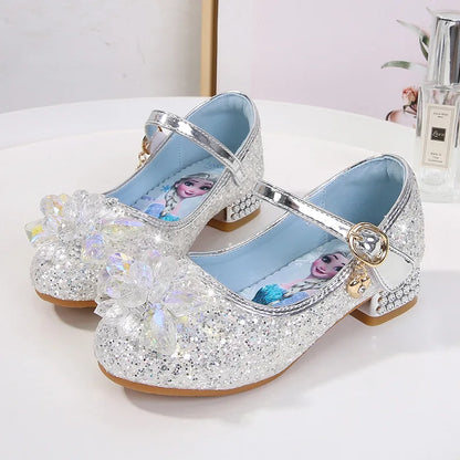 Children's Shoes Ice And Snow Romance Princess Elsa Shoes Girl's Fashion Sandals Crystal Princess Shoes