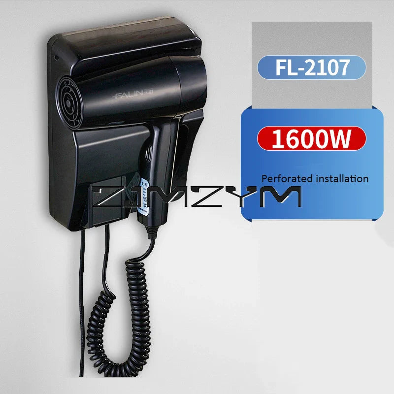 Hair Dryer Wall Mounted High-Power Hot And Cold Hair Dryer For Hotel Home Bathroom Drying Tools