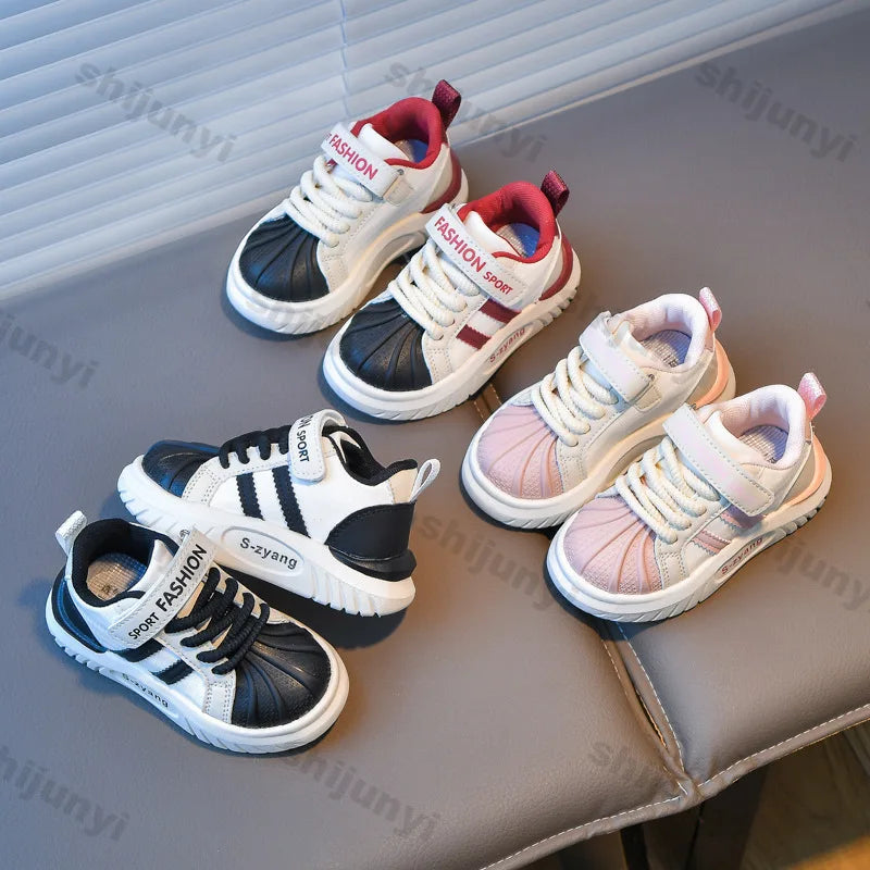 Children's Breathable Sports Shoes  Spring Autumn New Boys Girls Soft Soled Anti -Slip Leather Shoes Baby Kids Running Shoe