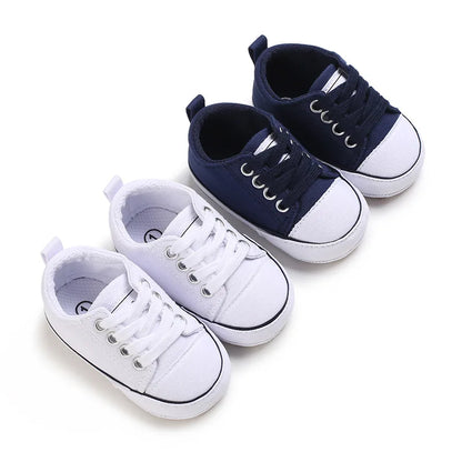 Baby Boys Girls Canvas Shoes Non-slip Rubber Sole Comfortable Soft Unisex Baby Basketball Shoes 0-18M