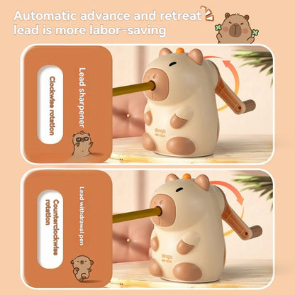Elementary School Student Pencil Sharpener and Cranked Pencil Sharpener Rolling Pencil Sharpener Automatic Lead Feeding Durable