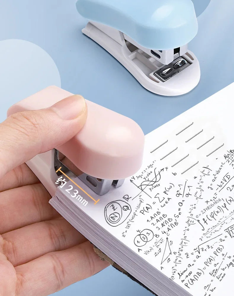 Mini Stapler Set with Staples Cute Rabbit Bear Paper Binder Stationery Office Binding Tools School Supplies