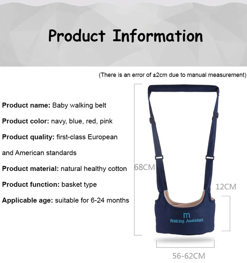 New Baby Safety Walking Belt Breathable Walking Learning Belt Dual Use Baby Basket Walking Harness Baby Walk Assistant Belt