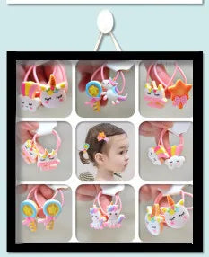 Girls Dirty Braids Colorful Twist Tie Wigs Ponytail Kids Hair Accessories Headbands Rubber Bands Princess Headwear