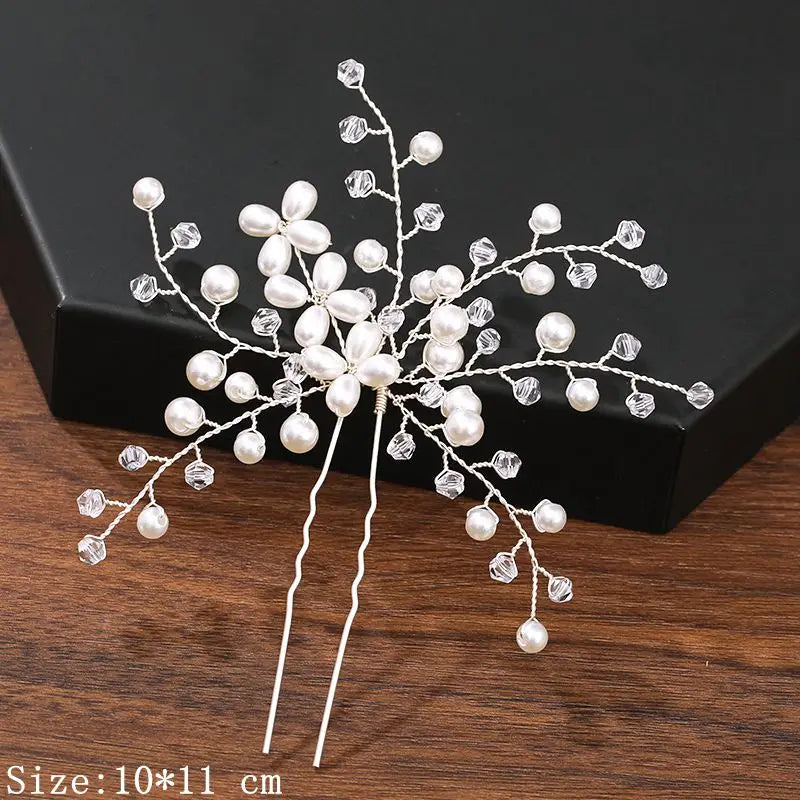 Hair Pins Hair Accessories For Women Wedding Accessories Hair Clips Jewelry Pearl Rhinestone Flower Hair Clip Pins Headpiece