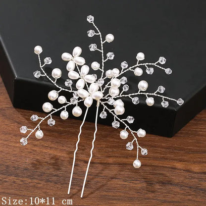 Hair Pins Hair Accessories For Women Wedding Accessories Hair Clips Jewelry Pearl Rhinestone Flower Hair Clip Pins Headpiece