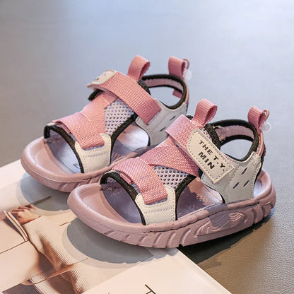 Summer Fashion New Girls Korean Style Casual Beach Shoes Child Outdoor Soft Sole Sandals