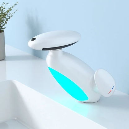 Bathroom Faucet with LED lighting Multi Functional Luxury Personality Drawing Faucet Cold and Hot faucet for household or Hotel
