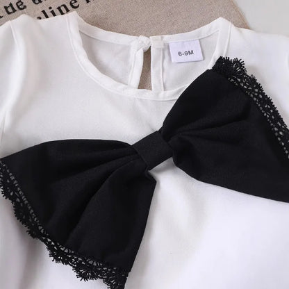 Europe  United States summer girl suit new temperament girl suit  child bubble sleeve short sleeve + micro pants two-piece set