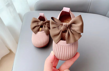 Hot﻿ Kawaii Casual Shoe Children S Shoes Autumn Girls Leather Shoes Bow Square Toe 1 Year Old Baby Soft Sole Walking