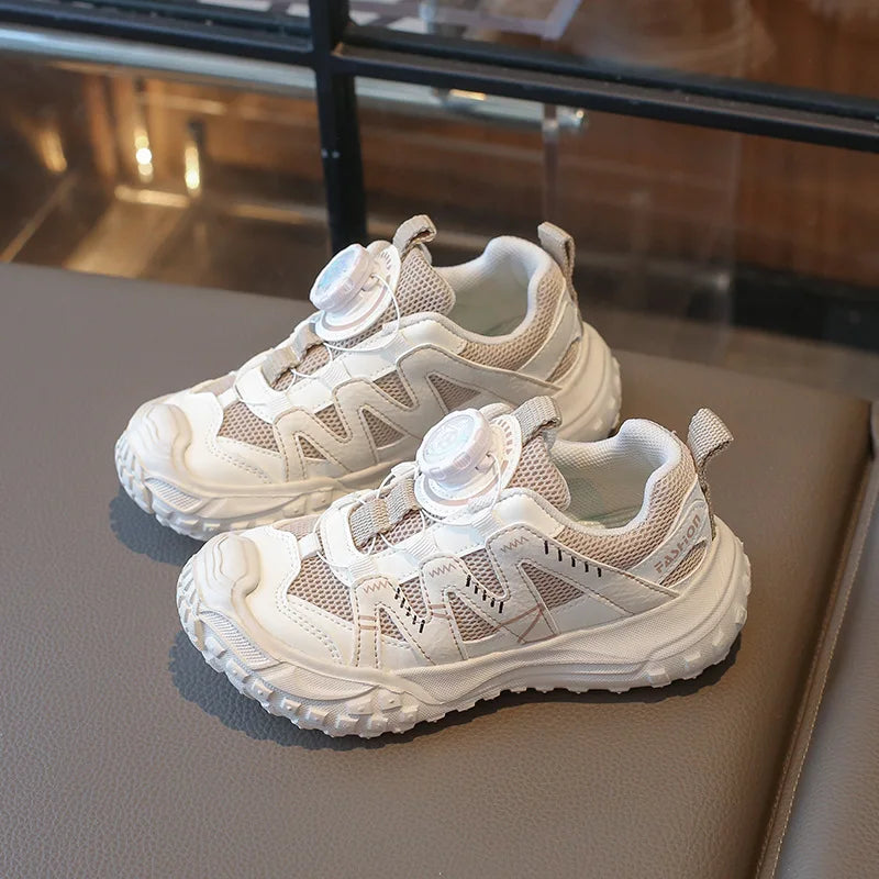 Fashionable Girls Sports Shoes Spring New Boys Shoe Soft Soled Kids Mesh Shoes Anti Slip Girl Casual Shoes Simple Child Shoe