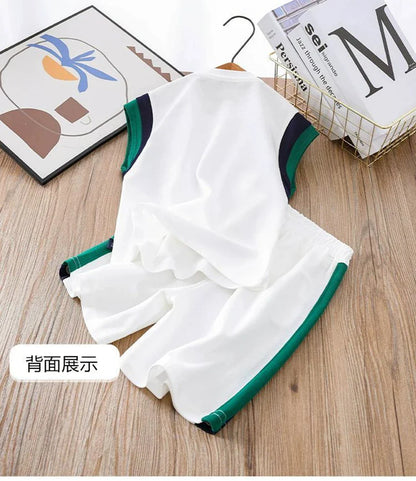 Toddler Kids Sleeveless Vest+Shorts 2PCS/Set Baby Boy Summer Casual Sport Outfit Fashion Children Clothing6-14Y