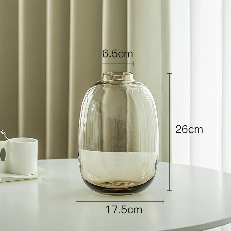 Simple Horse Drunk Wood Vase Potbelly Glass Transparent Aquatic Living Room  Flower Arrangement  Floor Utensils  Fresh Vase