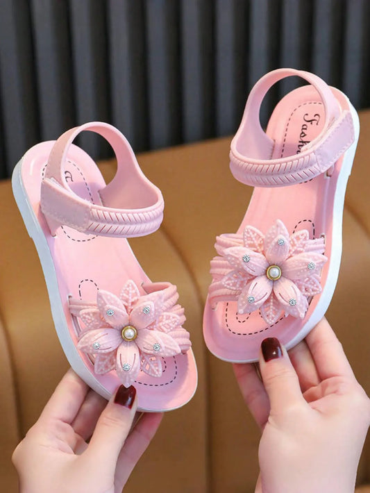 Children's summer anti-slip soft-soled sandals, beach shoes, princess shoes, girls' sandals