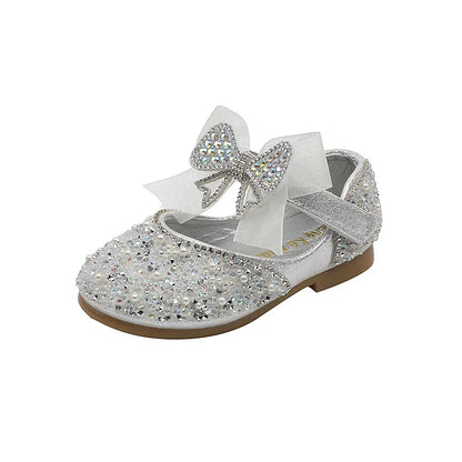 Rhinestone Sequins Girls Princess Shoes Children Party Dance Shoes Student Spring Autumn New Flats Kids Performance Shoes