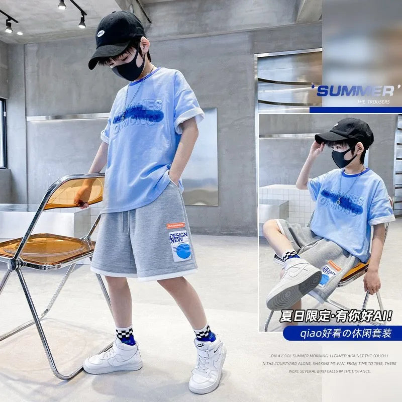 Sportswear Set Men's Children's Sets Boy Clothes Boys Clothing Cartoon Fashion Baby Summer Costumes (Available)