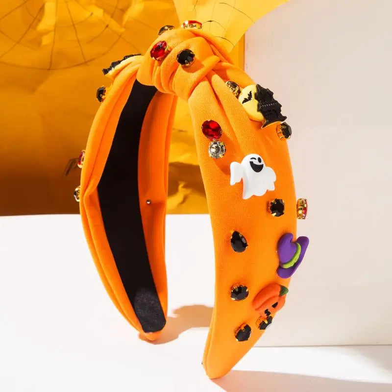 Designer Hair Accessories for Women Featuring Skull, Letters, Diamonds, and Rice Beads, Halloween Styling