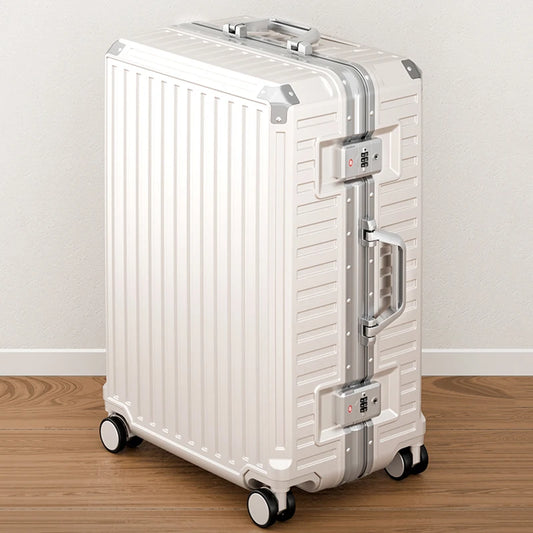 Luggage Unisex 20-inch Carry-On Suitcase 29-inch Large Capacity Aluminum Frame Travel Password Suitcase with Smooth wheels