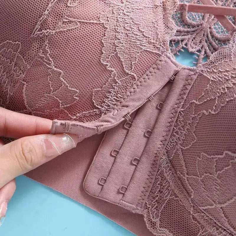 Front Button Type Gathering Anti-Sagging Beautiful Back Bra Big Breasts Look Small Pluss Size 100kg Receiving Breasts Underwear