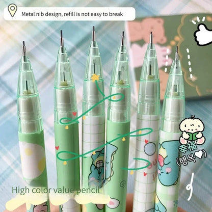 Kawaii Mechanical Pencil set 0.5/0.7mm 2B Refill Cute Cartoon Automatic Pencils School Office Supplies Child Gift Statione