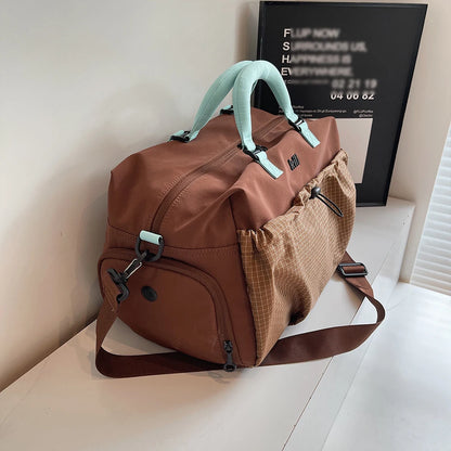 Large Capacity Travel Bag, Lightweight Short-Distance Boarding Bag, Dry and Wet Separation, Crossbody Fitness Bag, Luggage Bag