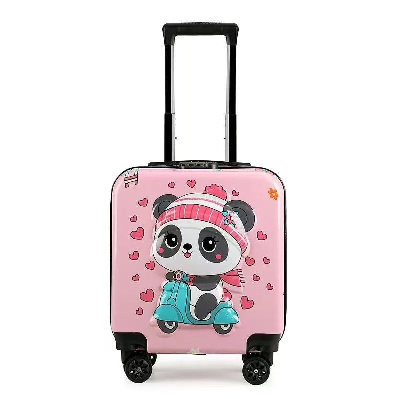 Children's Trolley Case Universal Wheel Cartoon Animal Portable Luggage Multi Function Boarding Case