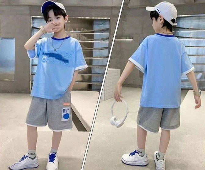 Sportswear Set Men's Children's Sets Boy Clothes Boys Clothing Cartoon Fashion Baby Summer Costumes (Available)