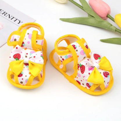 Newborn Infant Baby Girl Princess Bowknot Sandal Sneakers Toddler Soft Crib Walkers Casual Shoes