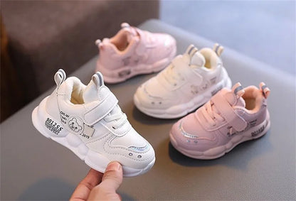 Autumn Winter Casual Shoes for Baby Boys Girls Plush Warm Kids Sneakers Solid Walking Shoes Toddler PU Leather Cotton Shoes
