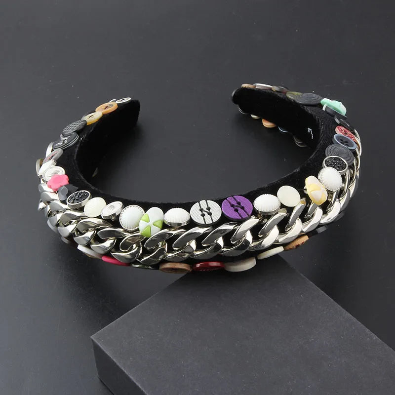 Gorgeous Personality Rhinestone Headwear Fashion Hairband Luxury Baroque Rhinestone Headband Wedding Ladies Bridal Hair