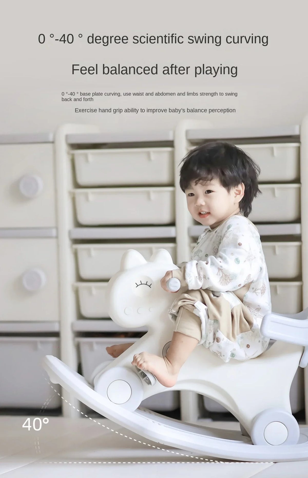 LazyChild Three-in-one Rocking Horse Baby Trojan Horse Toy Children's Rocking Horse Baby Household Multi-function Rocking Horse
