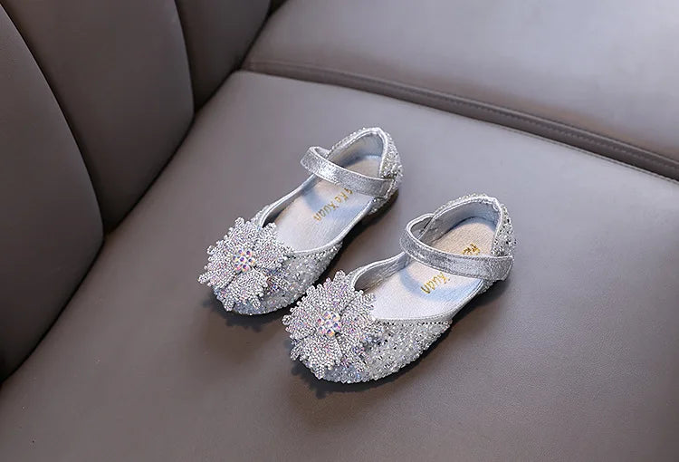 Spring Autumn Kids Fashion Leather Shoes 2025 New Girls Causal Performance Shoes Shallow Princess Ballet Children's Flat Shoes
