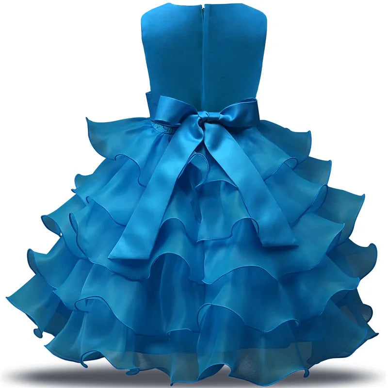 Flower Girl Dress For Wedding Baby Girl 2-8 Years Birthday Outfits Children's Girls First Communion Dresses Girl Kids Party Wear