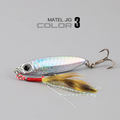 Metal Artificial Bait Jig 7g 10g 15g 20g 25g 30g Shore Casting Jigging lure Shore Casting Saltwater Fishing lure Bit