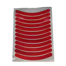 12Pcs/set Car Wheel Stripe Reflective Stickers Night Reflectors Adhesive Safety Decoration Waterproof Tapes For Bicycles Helmet