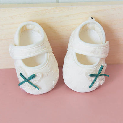 Baby Girl Cute Flats Non-slip Soft Soles Butterfly/Cherry Mary Jane Shoes Casual Walking Shoes for Newborn Toddler